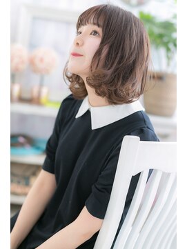 ミック ヘアアンドビューティー 大山店(miq  Hair&Beauty) シースルーバングがcute！Aラインの小顔ミディb