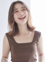 フォンズ(FONS)&nbsp;オルチャンバング×乾かすだけでまとまるボブヘア_透明感カラー