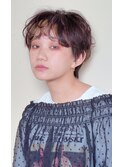 クールショート× 段カット×ダークアッシュ××暗めカラー所沢