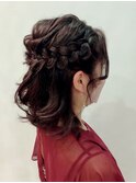 バイオレットカラー×お呼ばれヘアセット