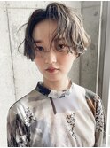 ハンサムショート/ニュアンスパーマ/ベージュカラー/マッシュ