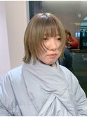 ウルフアッシュカラーレイヤーロンググレーベージュ[大宮]