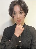大人ショート/センターパート/ハンサムショート/小顔カット