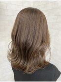 【iikanji hair】ミディアムローレイヤー×ヘーゼルベージュ