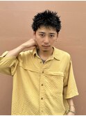 ニュアンスパーマ/眉毛カット/スパイキーショート