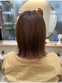 外ハネボブ×アプリコットオレンジ/SHEER春日部店