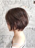ショートボブ×ココアブラウン