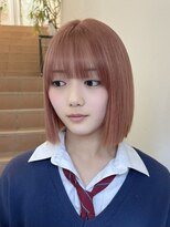 サンク 原宿 表参道(cinq)&nbsp;ミルクティーベージュ顔周りレイヤーカット韓国風ハイトーン20代