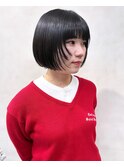 レイヤーボブ/顔まわりカット/切りっぱなしボブ／20代