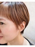 ナチュラルショートイメチェン前髪あり30代40代50代60代ショート
