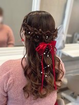 ヘアセットサロン ミント(Hair set salon MINT)&nbsp;お花ハーフアップ