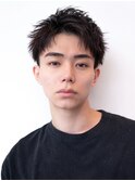束間/短髪/黒髪/ツーブロック/刈り上げ/モテ/センターパート