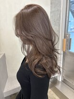 キーチェ 梅田中崎町(keych)&nbsp;レイヤーカット/オリーブベージュ/ブリーチなし/髪質改善/梅田