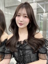 アイシー 表参道(ICY)&nbsp;大人可愛いくびれヘア薄め前髪顔周りカットラベンダーグレージュ