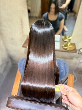 髪質改善/ココアベージュ/小顔カット/縮毛矯正／レイヤーカット