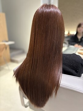 暖色ブラウン×顔周りレイヤー