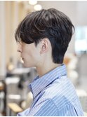 ニュアンスパーマ　毛流れパーマ　ショート