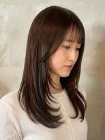 キリ 逗子(kiri)&nbsp;逗子葉山サイドバングシースルーバング顔周りレイヤーカットm136