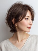 Heart's美人設計と白髪ぼかし専門店 青山表参道店 脱白髪染め/ショートヘア【ハーツ】&nbsp;白髪ぼかし脱白髪染め似合わせショートボブ40代50代60代