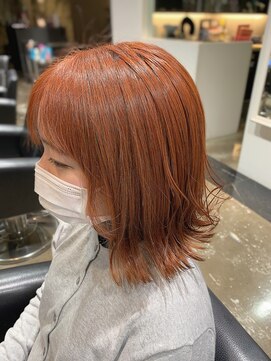 ヴォージュアーム(VOGES ame) オレンジブラウン×ボブ