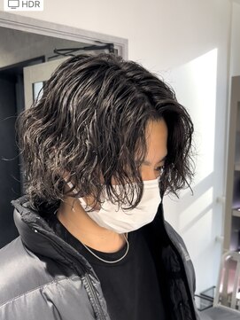 ゴールドシブヤ(GOALD SHIBUYA) センターパートツイストパーマスパイラルパーマメンズパーマ