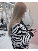 ダブルカラー/インナーカラー/イヤリングカラー/グレージュ