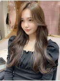 韓国風前髪×レイヤーカット【髪質改善/新宿/レイヤーカット】