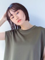 ヘアサロンガリカアオヤマ(hair salon Gallica aoyama)&nbsp;大人かわいい切りっぱなしボブ/透明感地毛風カラー