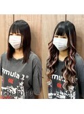 ホワイトブロンド#シールエクステ#ヨシンモリ#ハイライト#広島