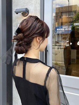 【ブライダルヘアメイク指定サロン】特別な日に映えるstyleを熟知したスタッフによるヘアセットもお任せ*