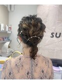 結婚式ヘアセット/ボブヘアセット/ローポニー