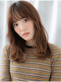 ミストバング髪質改善くせ毛風ゆるセミディk古河20代30代40代