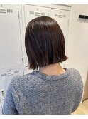 大人綺麗ボブ/藤沢/髪質改善縮毛矯正/ショート/脱白髪染め透明感