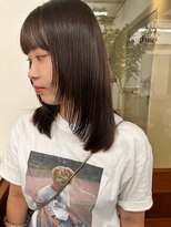顔周りレイヤーミディアムグレージュ