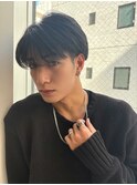 シースルーバング  毛流れカット  メンズカット