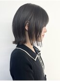 【morio松戸　アイダ】小顔かわいい黒髪外ハネボブあご下ボブ