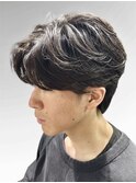 大分ニュアンスパーマセンターパートフェザーパーマ毛流れパーマ