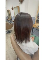 リープ(leap hair)&nbsp;朝楽外ハネボブ × アッシュブラウン