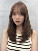 ココアベージュ/オリーブグレー/小顔/黒髪/クラゲヘアー/表参道