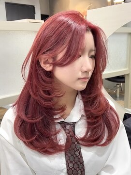 フォート(FORT) ダスティピンク/重めレイヤーカット/バタフライレイヤー