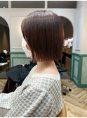 髪質改善切りっぱなしボブ