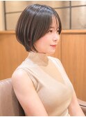 ショートボブ髪型20代30代40代50代前髪あり前髪なし面長丸顔＊林