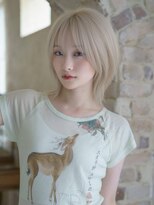 アグ ヘアー ズッカ 竹の塚店(Agu hair zukka)&nbsp;《Agu hair》レイヤーカットミルクティー ブロンドハイトーン