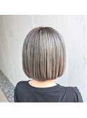 #シルバーブロンド#シルバーカラー#ボブ
