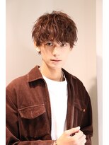 ネイビー(NAVY)&nbsp;女子ウケ〇 無造作 クシャッと質感 ひし形ショート