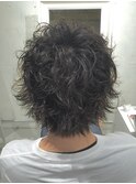 ミックスパーマスパイラル波巻きツイストスパイラルメンズパーマ