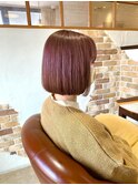 20代髪質改善カラー★モカピンクナチュラルショートボブ