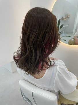 アイニ 天王寺アポロ店(aini) ミルティーベージュレイヤーカット/ダブルカラー/髪質改善/