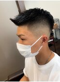 30代40代メンズ刈り上げフェードスタイル短髪ワイルド