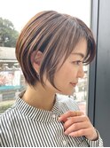 30代40代大人女性/前髪ありショートボブ/ショートヘア/髪質改善